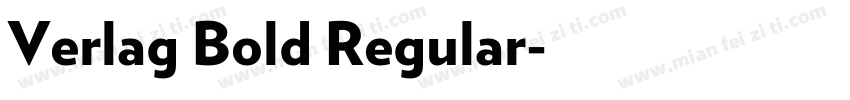Verlag Bold Regular字体转换